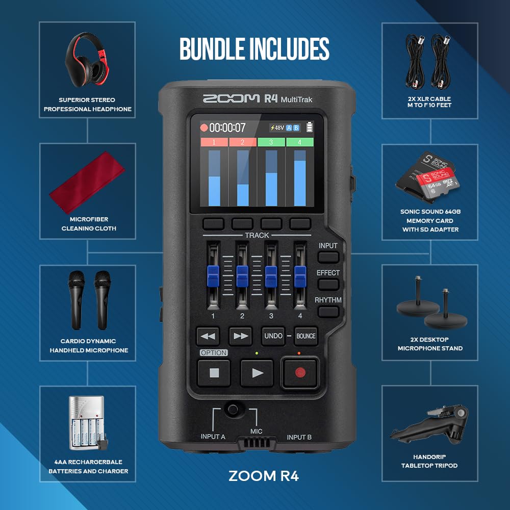 Amazon.com: Zoom R4 Multitrak, 32-Bit Float Recorder, 4-Track